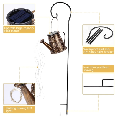 2700K Solar Kettle Light Hollow สวน ภูมิทัศน์เส้นทางแสงสตริง