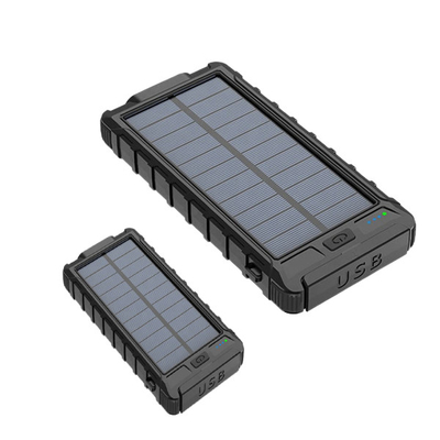 แท่นชาร์จแบบพกพาแผงโซลาร์เซลล์สมาร์ทโฟน 10000mAh