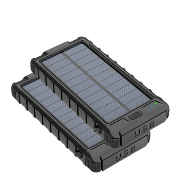 Outdoor 10000mAh Solar Panel Charger ธนาคาร 280g รองรับการชาร์จด่วน