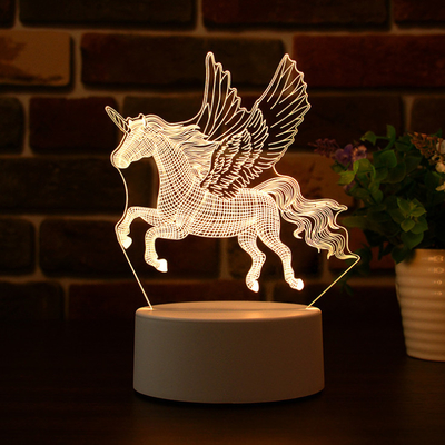 Solar Gift 3d Led Night Light ในนามของแสงอุ่น Anime Night Lights ของขวัญอิสลาม