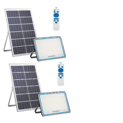6500K 50 วัตต์น้ำท่วมไฟพลังงานแสงอาทิตย์กันน้ำ IP67 50w นำ Floodlight Cool White 3.7V 1500mAh