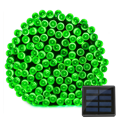 คริสต์มาส 1000 ซม. ไฟ LED เชือกพลังงานแสงอาทิตย์ 100 LED กะพริบ / กะพริบลวดทองแดง Waterproof