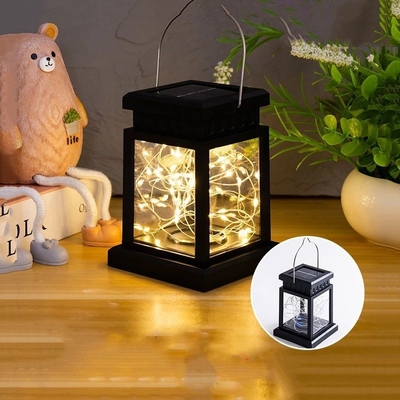 โคมไฟแขวนโคมไฟดอกไม้กันน้ำตกแต่งกลางแจ้ง Garland Fairy Solar Garden Courtyard Palace Lights