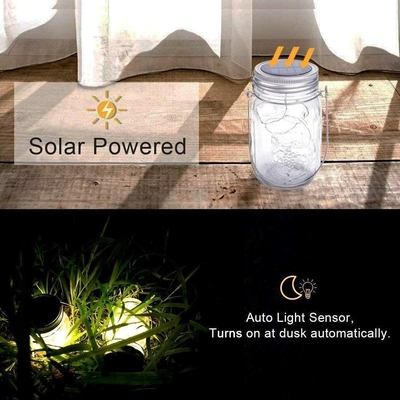 ไฟตกแต่งหิ่งห้อยตกแต่งสวนกลางแจ้งคริสต์มาสแขวน LED Solar Fairy Lights