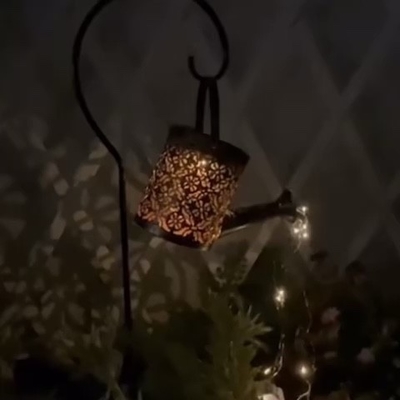 2700K Solar Kettle Light Hollow สวน ภูมิทัศน์เส้นทางแสงสตริง