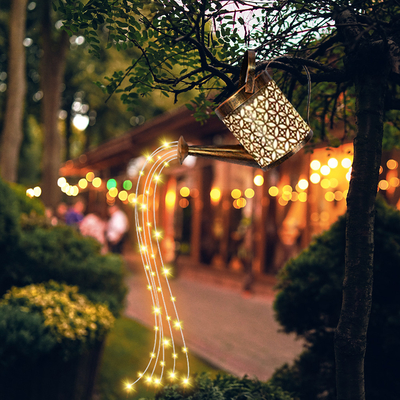 2700K Solar Kettle Light Hollow สวน ภูมิทัศน์เส้นทางแสงสตริง