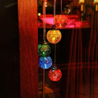 RGB เปล่งสีไฟสวน LED พลังงานแสงอาทิตย์ตกแต่งกลางแจ้งแบบพกพา