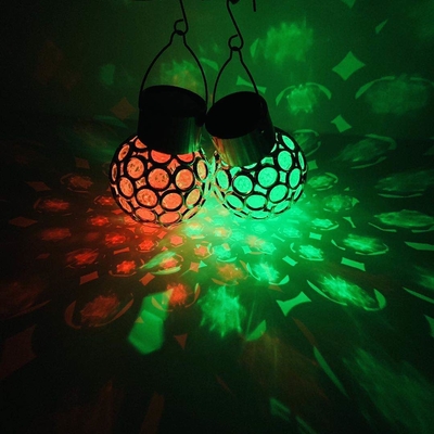ไฟสวนพลังงานแสงอาทิตย์ ใหม่ ลูกบอลแขวนตกแต่งกลวง ไฟ led ลูกบอลแก้ว