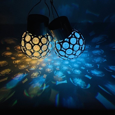 ไฟสวนพลังงานแสงอาทิตย์ ใหม่ ลูกบอลแขวนตกแต่งกลวง ไฟ led ลูกบอลแก้ว
