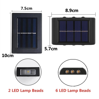 WINXU IP65 ไฟ LED พลังงานแสงอาทิตย์กันน้ำกลางแจ้งภูมิทัศน์ระเบียงโคมไฟติดผนัง