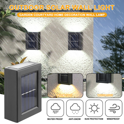 WINXU IP65 ไฟ LED พลังงานแสงอาทิตย์กันน้ำกลางแจ้งภูมิทัศน์ระเบียงโคมไฟติดผนัง