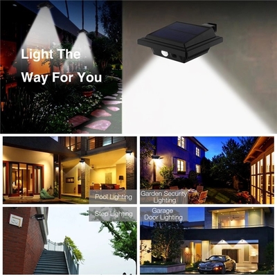 Wireless Security Night โคมไฟติดผนังกันน้ำพลังงานแสงอาทิตย์ 158lm พร้อมไขควง