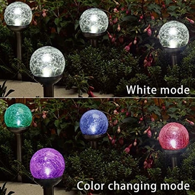Anti Crack Glass Ball ไฟสวน LED พลังงานแสงอาทิตย์ Street Cricket Light 5V