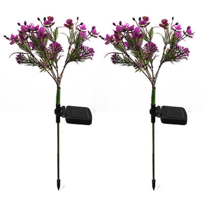 Phalaenopsis ไฟ LED สวนพลังงานแสงอาทิตย์ดอกไม้ป่าขนาดเล็กภูมิทัศน์สวนไฟสนามหญ้า