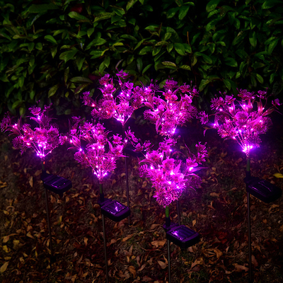 Phalaenopsis ไฟ LED สวนพลังงานแสงอาทิตย์ดอกไม้ป่าขนาดเล็กภูมิทัศน์สวนไฟสนามหญ้า
