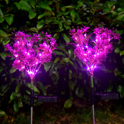 Phalaenopsis ไฟ LED สวนพลังงานแสงอาทิตย์ดอกไม้ป่าขนาดเล็กภูมิทัศน์สวนไฟสนามหญ้า