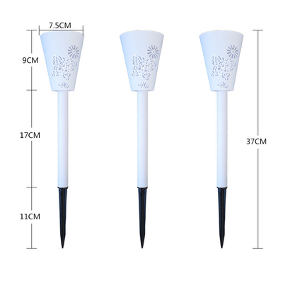 2700K Hollow Butterfly ใส่ไฟสวนพลังงานแสงอาทิตย์ LED สีสันสดใส