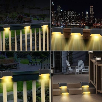 โคมไฟติดผนัง LED พลังงานแสงอาทิตย์กลางแจ้งสำหรับบันไดทางเดิน IP65 กันน้ำอัตโนมัติ