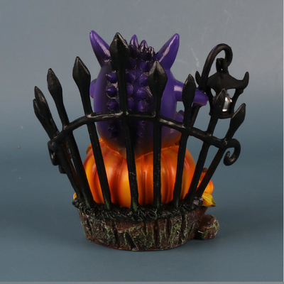 อะนิเมะ Gengar ฮาโลวีนผีโคมไฟฟักทองแสงพลังงานแสงอาทิตย์งานฝีมือรูปดวงจันทร์เงารูปปั้น