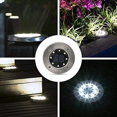 IP67 ไฟ LED สวนพลังงานแสงอาทิตย์ DC 6V 10 ไฟ LED พลังงานแสงอาทิตย์ใต้ดิน