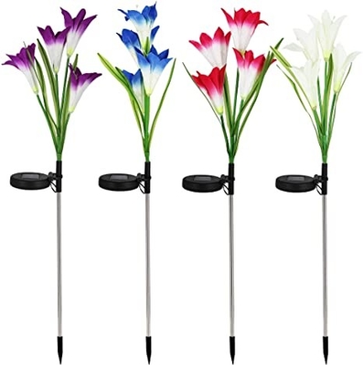 RoHS Outdoor Solar Courtyard Light Waterproof Lily Lawn / ไฟตกแต่งงานแต่งงาน 2700K