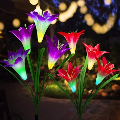 RoHS Outdoor Solar Courtyard Light Waterproof Lily Lawn / ไฟตกแต่งงานแต่งงาน 2700K