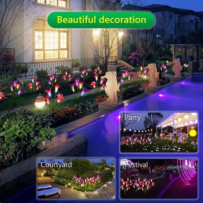 RoHS Outdoor Solar Courtyard Light Waterproof Lily Lawn / ไฟตกแต่งงานแต่งงาน 2700K