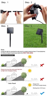 วันหยุด SGS Solar Powered Fairy Lights ลูกบอลคริสตัลฟองสบู่กลางแจ้ง LED 2700K