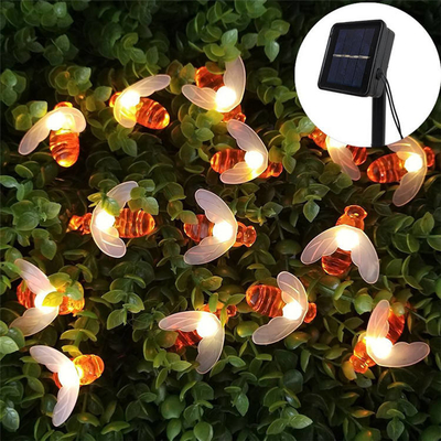 ไฟ LED เชือกพลังงานแสงอาทิตย์กลางแจ้ง Bee Solar Fairy Lights 5M/9M