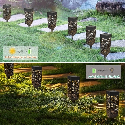 Led Hollow Solar Landscape Path ไฟสวนกลางแจ้ง IP65 6000K