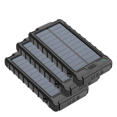 กันน้ำ ไฟ LED โทรศัพท์ เครื่องชาร์จพลังงานแสงอาทิตย์ ธนาคารพลังงาน 10000mAh