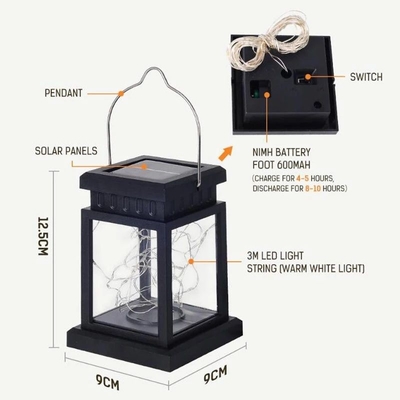 สนามหญ้าตั้งแคมป์กลางแจ้ง Palace โคมไฟสวนพลังงานแสงอาทิตย์ IP65 Ambient Courtyard Solar Lights