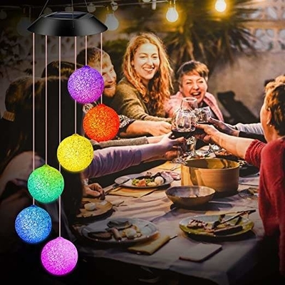Garden 1.2v Solar Gift Lights Solar Wind Chimes ตกแต่งสวนกลางแจ้ง