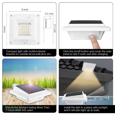 WINXU Solar Boundary ไฟ LED ติดผนังพลังงานแสงอาทิตย์อลูมิเนียม 40 ไฟ LED ติดผนังพลังงานแสงอาทิตย์กลางแจ้ง