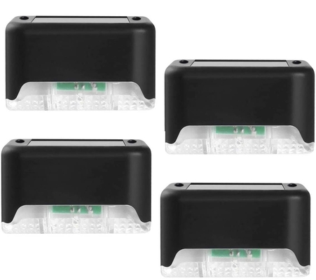 สวนกันน้ำกลางแจ้ง Solar Deck Step Lights รั้วระเบียง LED Solar Lights 2700K