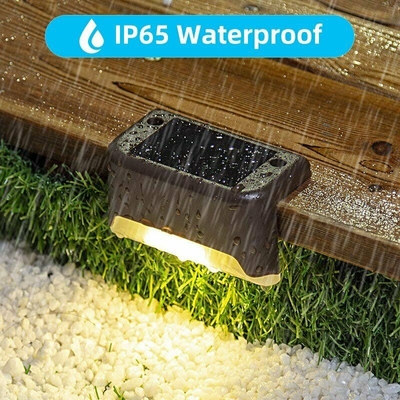 วอร์มไวท์ SMD Solar Led Stair Light ขั้นตอนกันน้ำ Led Solar Deck Light 10LM