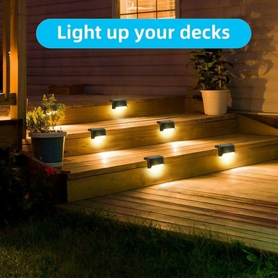 วอร์มไวท์ SMD Solar Led Stair Light ขั้นตอนกันน้ำ Led Solar Deck Light 10LM