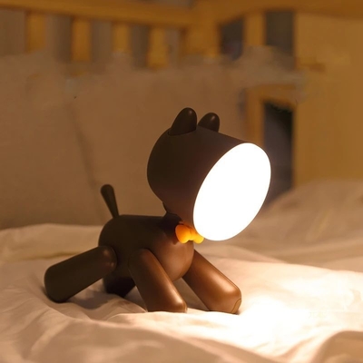 3500K Solar Gift Light LED Dog Night Light การชาร์จ USB