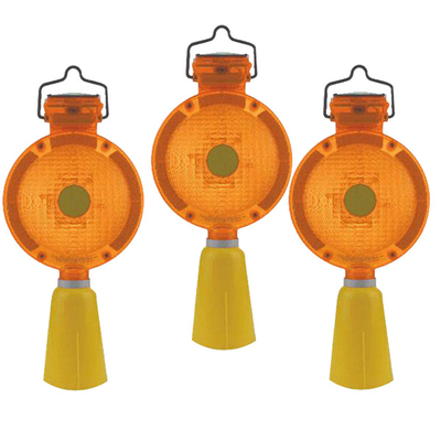 Roadblock ไฟเตือน LED พลังงานแสงอาทิตย์ LED Strobe Light Dia 19cm ความสูง 38cm