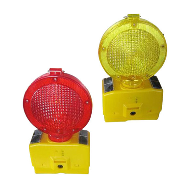 ไฟเตือนจราจรพลังงานแสงอาทิตย์ LED กระพริบ / ไฟกรวยจราจรพลังงานแสงอาทิตย์