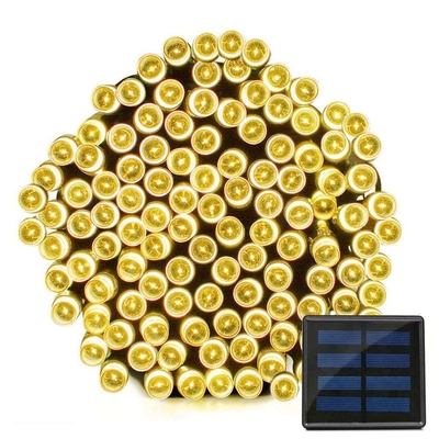 ไฟสตริงพลังงานแสงอาทิตย์ 0.6W พร้อมการรวมคลื่นระยะไกล 50 LED 100 LED 200 LED