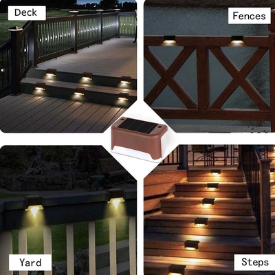 สวนกลางแจ้ง Solar Patio Step Lights ไฟภูมิทัศน์กันน้ำ