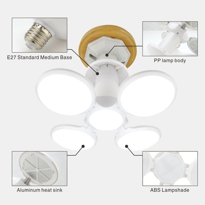 โคมไฟยูเอฟโอฟุตบอล LED แบบปรับได้ E27 40W สำหรับการศึกษาในห้องนอน
