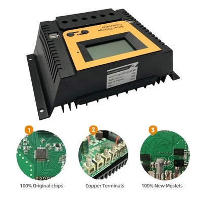 PWM แผงชาร์จพลังงานแสงอาทิตย์ตัวควบคุม 10A 20A 30A 40A 12V 24V 36V 48V