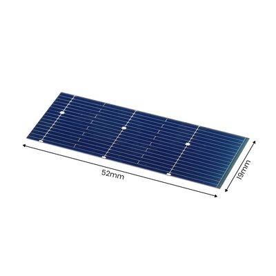 52 * 19 มม. 0.5V 0.24W เครื่องชาร์จแผงเซลล์แสงอาทิตย์ระบบ Monocrystalline สำหรับแบบพกพาไฟฟ้าโซลาร์เซลล์