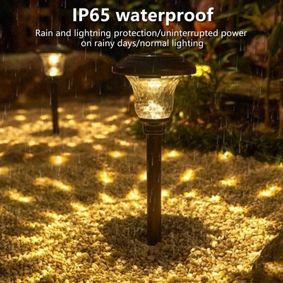 ทางเดินลานกลางแจ้งไฟสวน LED พลังงานแสงอาทิตย์ตกแต่งกันน้ำ
