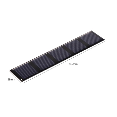 0.5W 2.5V 145*28mm เครื่องชาร์จแผงโซลาร์เซลล์แบบพกพากลางแจ้งสำหรับ Power Bank