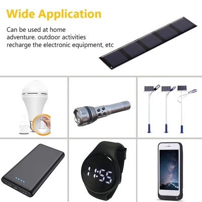 0.5W 2.5V 145*28mm เครื่องชาร์จแผงโซลาร์เซลล์แบบพกพากลางแจ้งสำหรับ Power Bank
